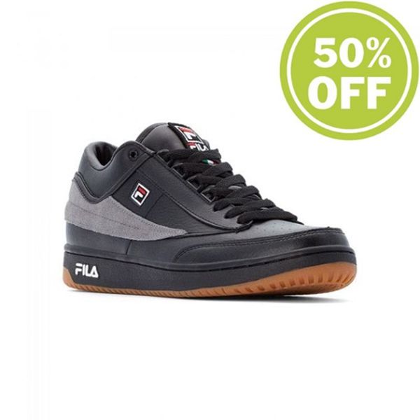 Fila T1 Mid Men's Sneakers - Black,NZ 68-39675